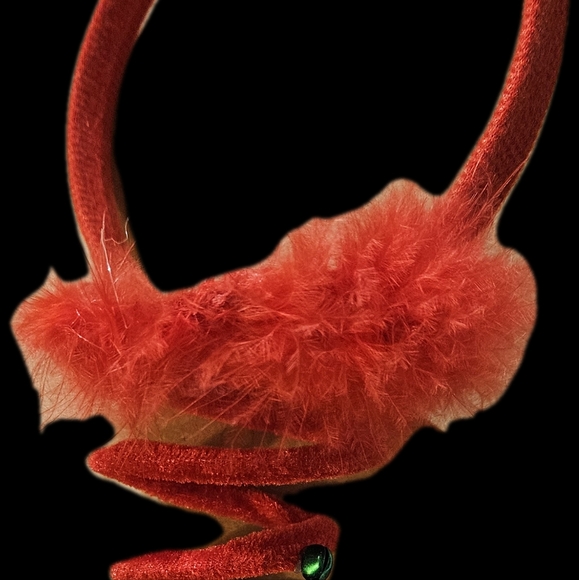 10 Funny Christmas Tree Hair Bands.  Hair Bands red with colored beads. - Picture 4 of 10